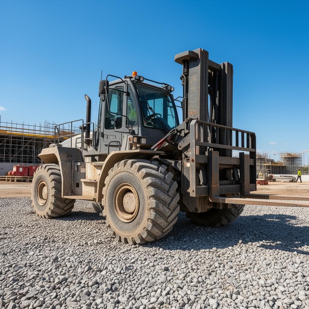 Geländestapler auf einer Baustelle